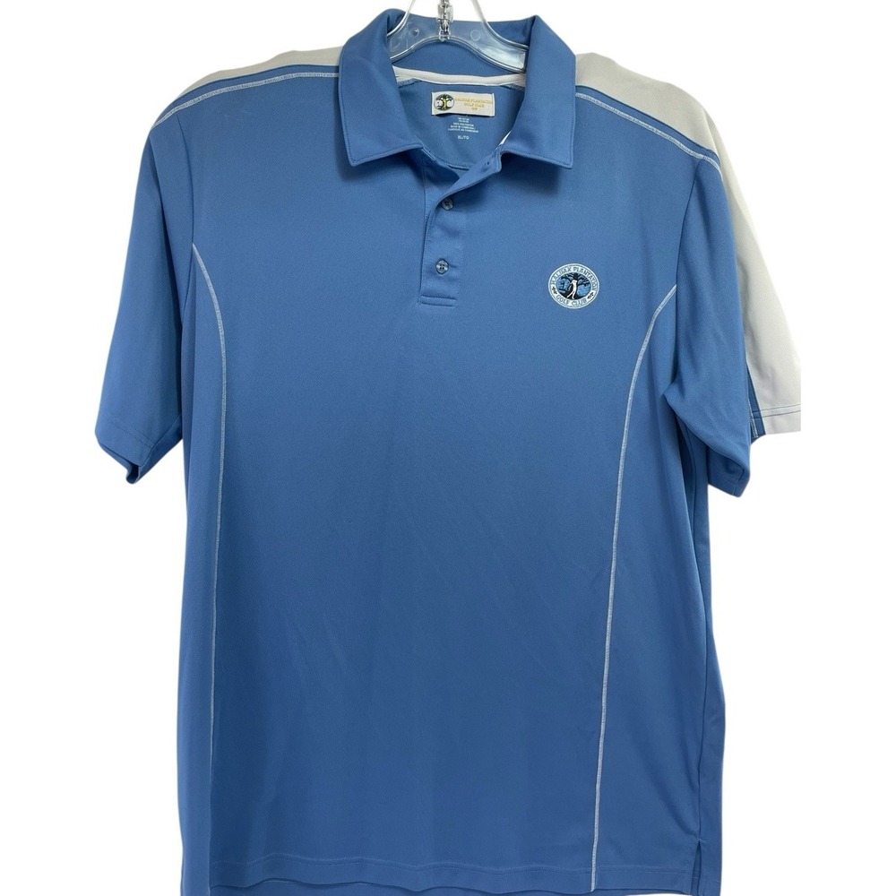 Halifax Plantation Golf Club Polo Blue/White Sz XL Golf Polo Shirt (R5) NW/OTs